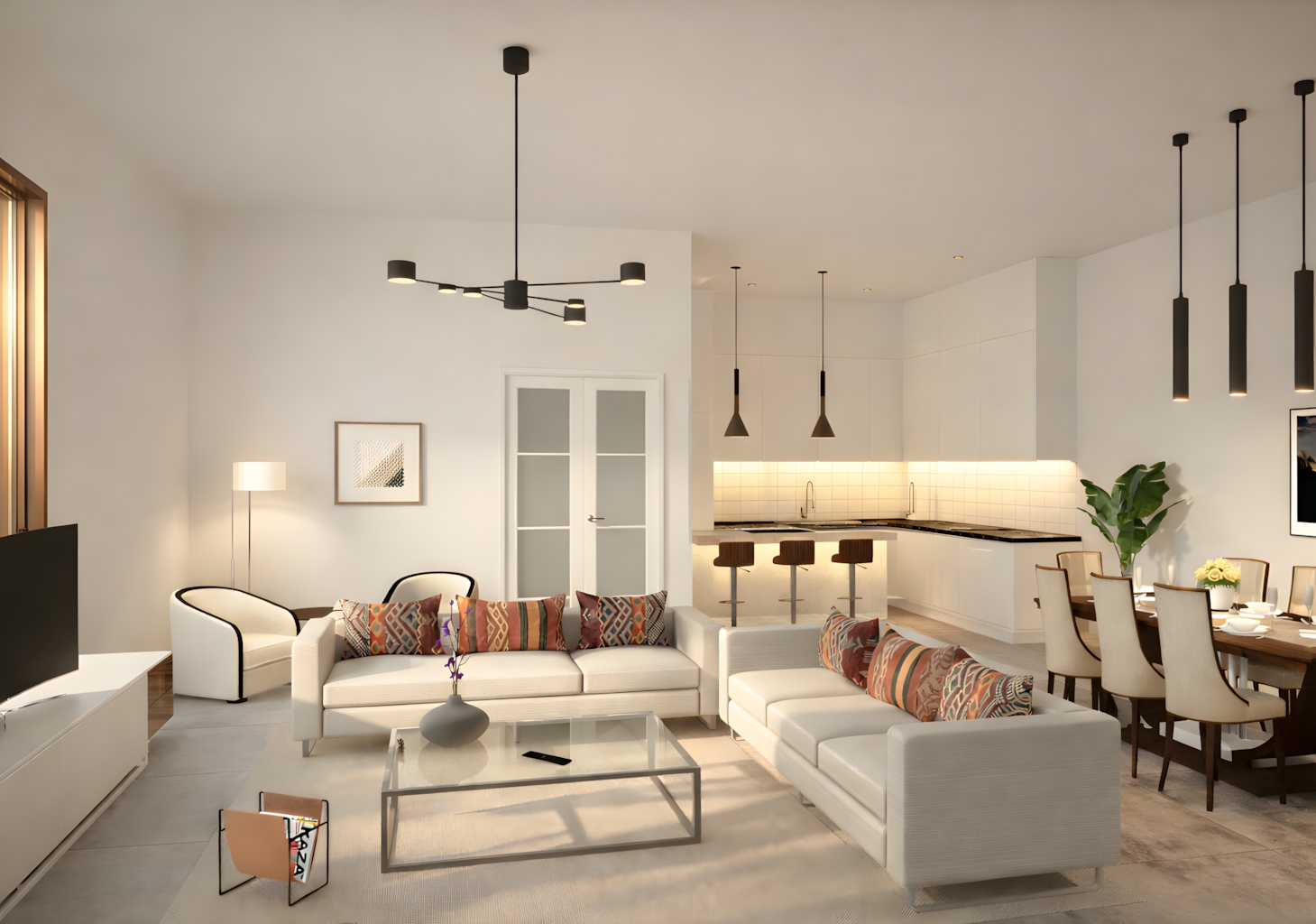 Villas Trinidad - Salón con luz natural